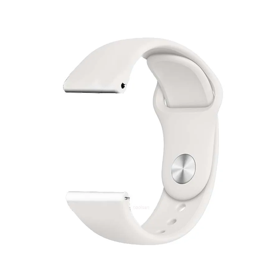 White Ремешок для часов amazfit bip ремешки для часов 22 мм 20 мм Galaxy Watch 46 мм 42 мм samsung gear sport s2 s3 Frontier классический ремешок для часов - Цвет ремешка: White