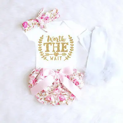 Комплект одежды для новорожденных девочек из 3 предметов комбинезон боди +