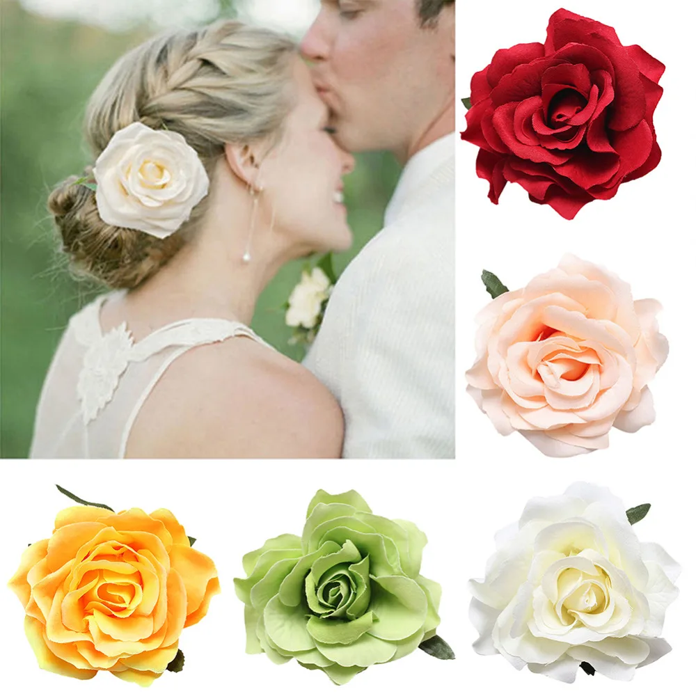 Булавка для волос Bridal Emulation Rose в богемском стиле, богатые аксессуары с искусственными цветами, брошь для свадебной вечеринки.