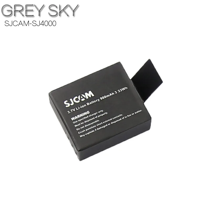 1 battery 3 x SJCAM Sj4000 Батарея+ 3 лота ЖК-дисплей Зарядное устройство для спортивной экшн-камеры SJCAM SJ4000 SJ5000 SJ6000 SJ8000 eken 4K H8 H9 GIT-LB101 GIT PG900 1050 SJ M10 - Цвет: 1 battery