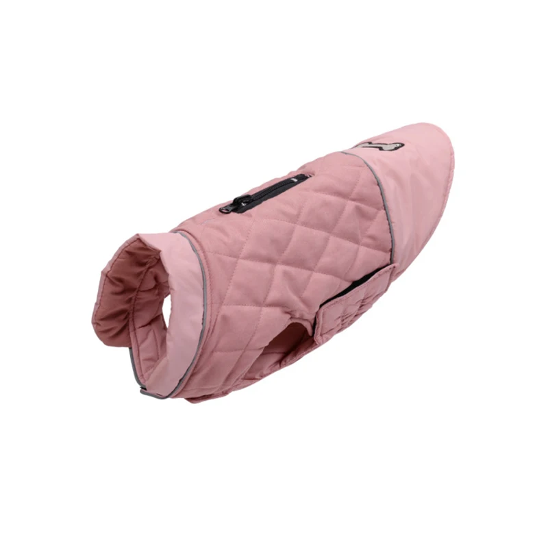 Pink Двусторонняя одежда зимняя одежда для собаки водонепроницаемая куртка для собак теплая хлопчатобумажная одежда для домашних питомцев Одежда для собак жилет для маленьких средних больших собак - Color: Pink
