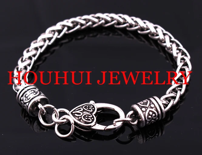 Оптовая продажа антикварная Посеребренная цепочка для браслета из звеньев