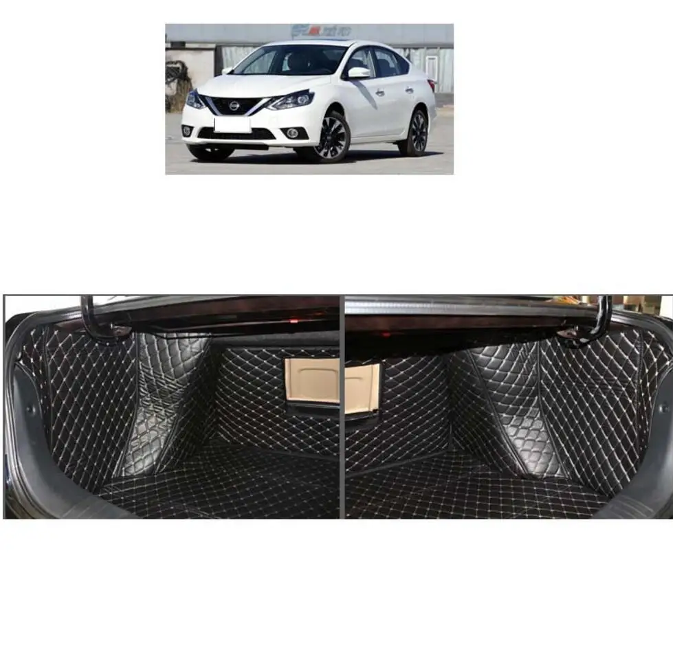 

fiber leather car trunk mat for nissan sylphy 2012 2013 2014 2015 2016 2017 2018 pulsar sentra car accessories