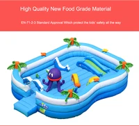 business bounce house large size inflatable trampoline wih slide ocean park swimming pool bounce house for kids 760520190cm
