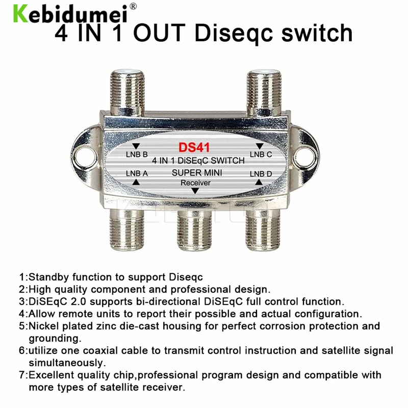 Kebidumei 4x1 DiSEqC переключатель спутниковая антенна высокое качество плоский LNB для ТВ