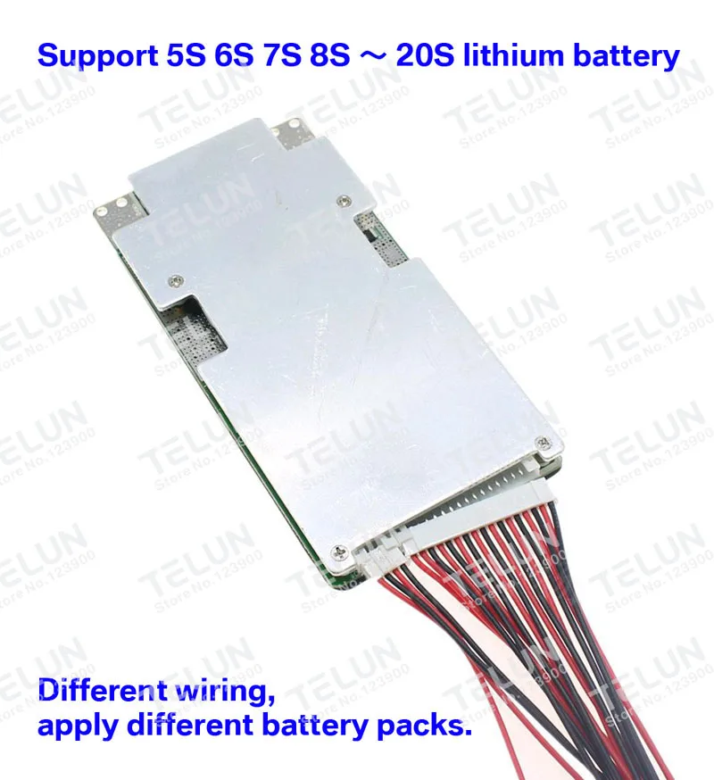 5s 6S 7S 8~ 20S серия 45A BMS Солнечный литиевый аккумулятор Защитная плата 3,6 В 3,7 в аккумулятор увеличение MOS выходной ток трубки 90A