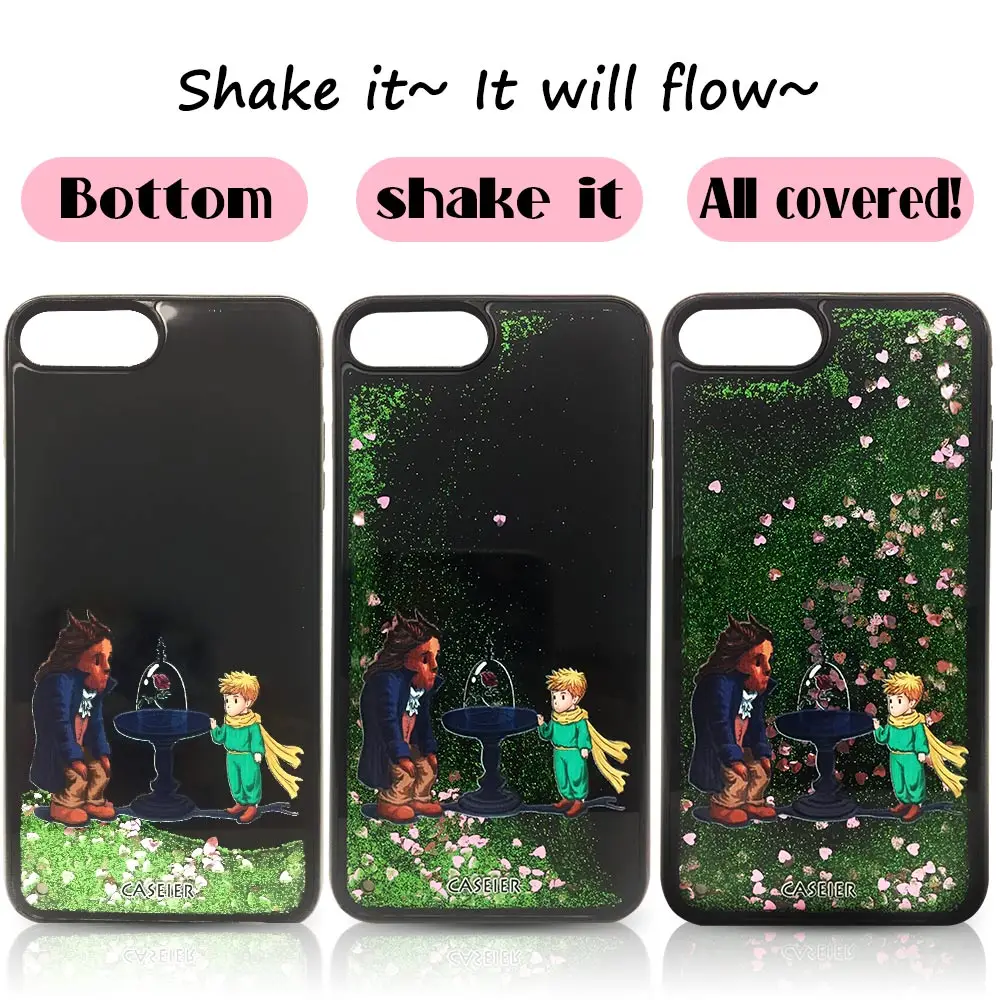Caseier жидкость зыбучие пески телефона чехол для iPhone X 7 Plus 3D рельеф Bling блесток Чехол