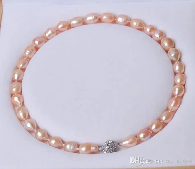 Большой 11 13 мм Природный рисовой розового жемчуга акойя жемчуг ручной работы