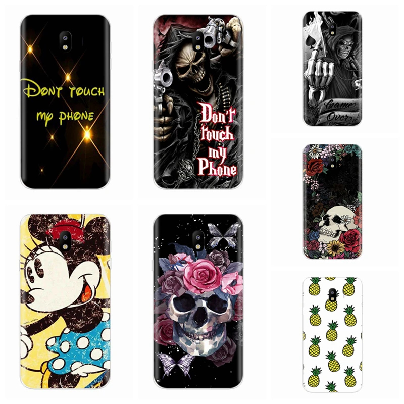 Роскошный мягкий чехол из ТПУ с изображением черепа уникальный мультяшный