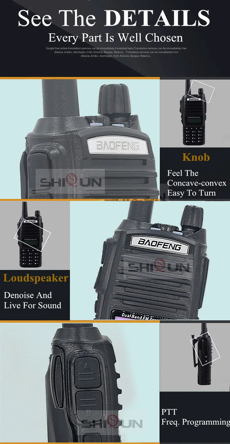 Обновление BaoFeng UV-82 8 Вт Baofeng UV 82 портативная рация 10 км Baofeng 8 Вт радио двойной PTT UV-XR UV-9R GT-3TP радио 10 км UV-5R 8 Вт