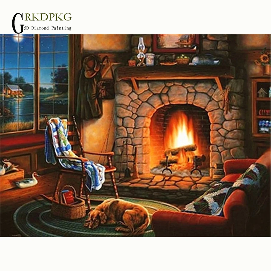 

5D "сделай сам", бриллиантовая мозаика, вышивка на Рождество, вышивка крестиком, пейзаж, полный квадрат