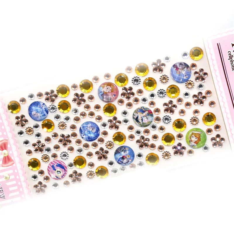 Ребенок мультфильм наклейка diy мобильный акриловые плоской пасты украшения bling