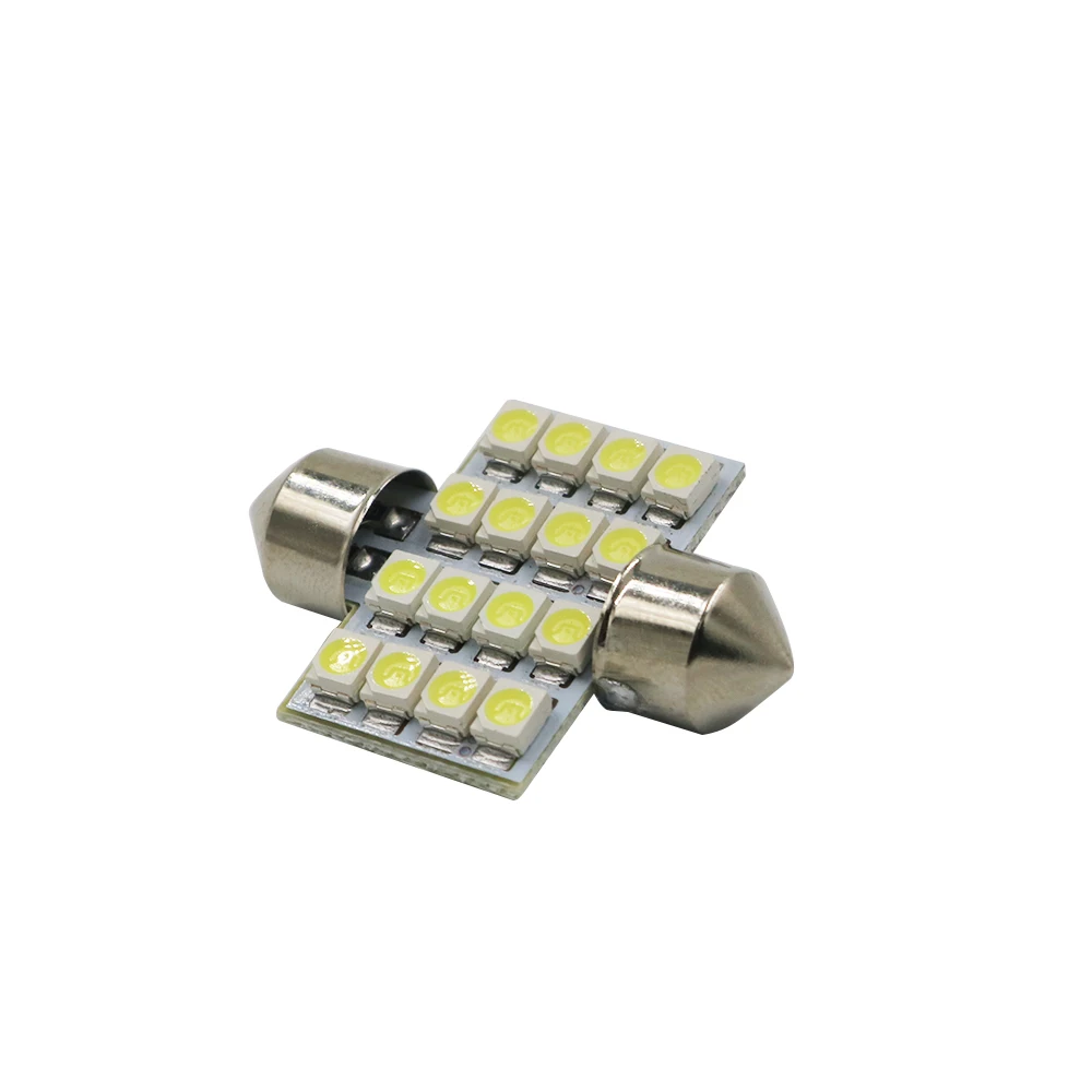 YSY 100 шт. гирлянда 36 мм 39 41 31 1210 SMD 16 светодиодная белая c5w купольная лампа