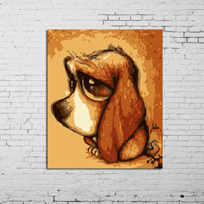 

New Design Best Abstract Art Unique Animal Pictures High Quality Handmade Living Room Little Doggy Oil Painting On Canvas