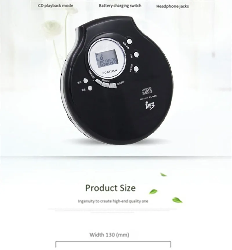 Портативный CD-плеер Walkman поддерживает MP3 CD-R/W английский диск гибочная машина HiFi воспроизведение музыки наушники аудио сбалансированный 3,5 выход