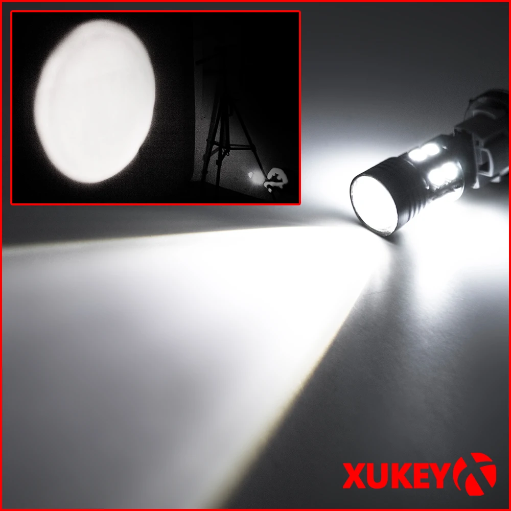 Xukey Car 7440 7443 LED Bulbs W21W W21/5W T20 Reverse DRL Backup Light Blubs Super HID White 12V 6W 5050 SMD|Сигнальная лампа| |