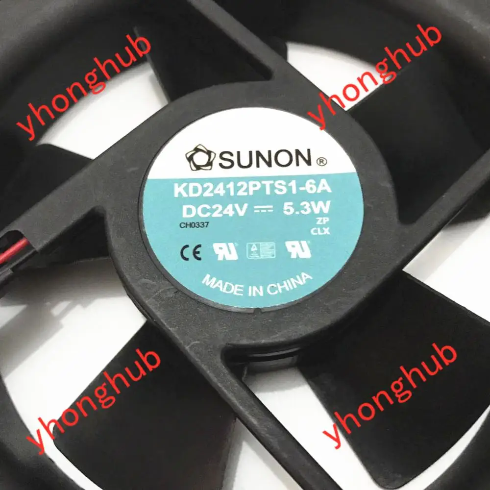 Фото SUNON KD2412PTS1-6A DC 24V 5,3 W 2-провод 120x120x25 мм Сервер вентилятор охлаждения №3