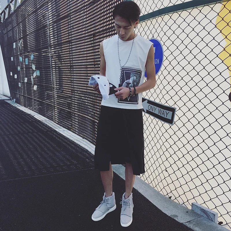 Фотосессия! Новинка 2017 летняя мужская одежда модные индивидуальные винтажные