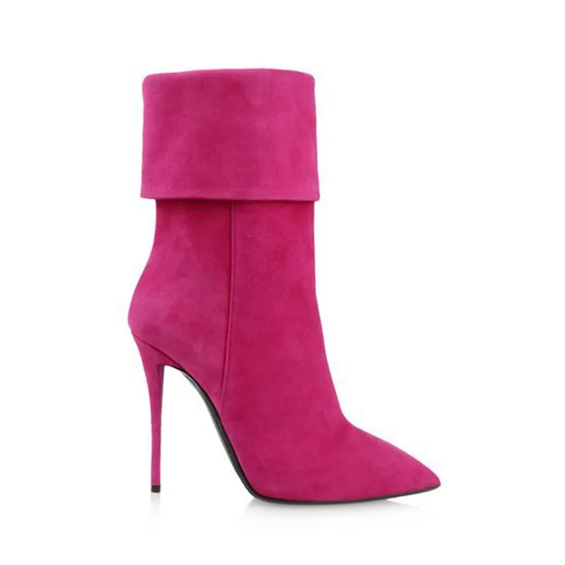 

SHOFOO shoes,Beautiful fashion women's boots, suede, about 11 cm high-heeled boots, mid- calf boots, banquet shoes. SIZE: 34-45