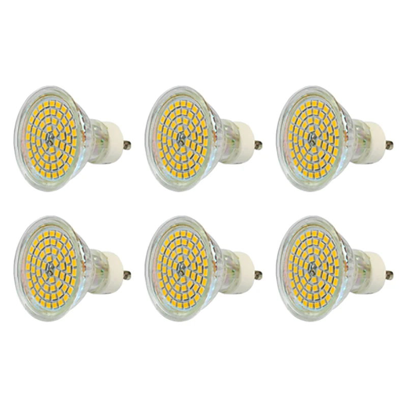 5W 60LEDs GU10 Spotlight Bulb LED Spot Light SMD2835 Chandelier Candle For Home Decor Lamp 6pcs | Лампы и освещение