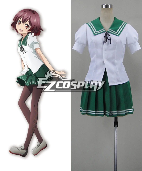 

Kantai Collection Destroyer Mutsuki Green Cosplay Costume E001