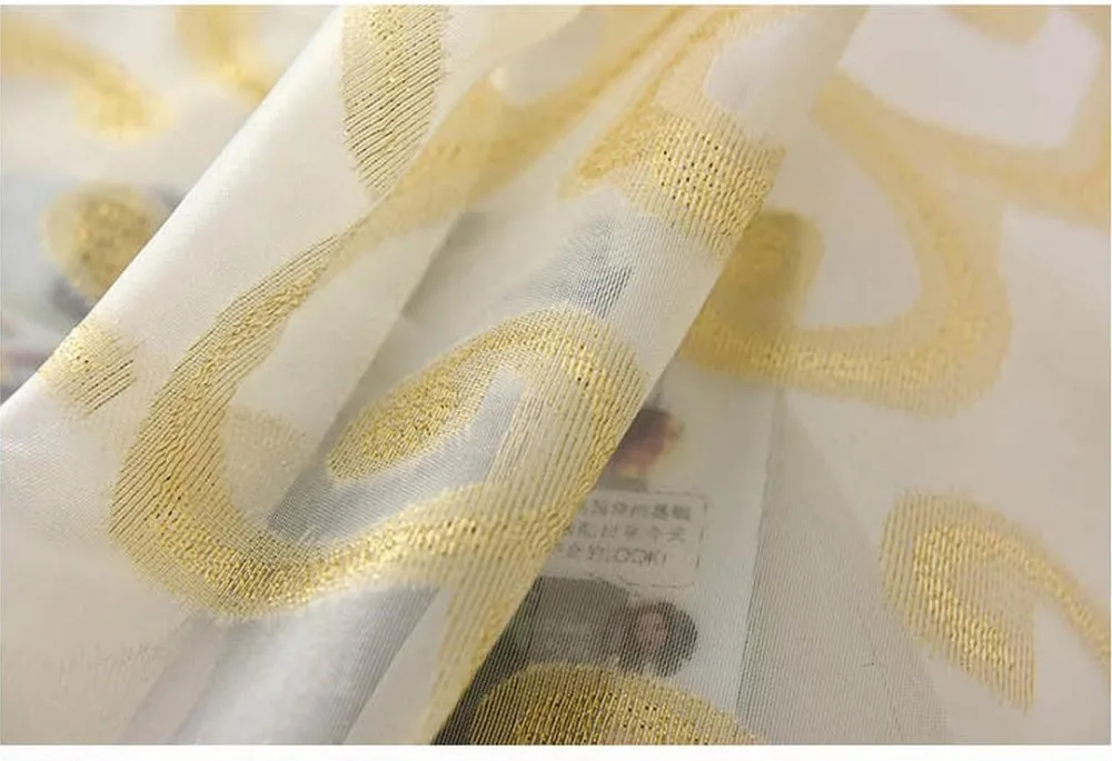 Жаккардовые шелковые вырезанные цветы марлевые занавески шторы для спальни