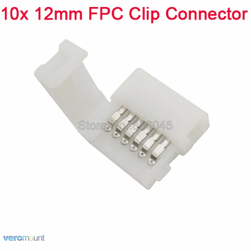10 шт./лот 12 мм 6PIN RGB+ CCT L Тип без пайки Угловой соединитель для RGB CCT 5 в 1 Светодиодные ленты 6-PIN разъем светодиодный аксессуары - Цвет: FPC Clip PCB Only