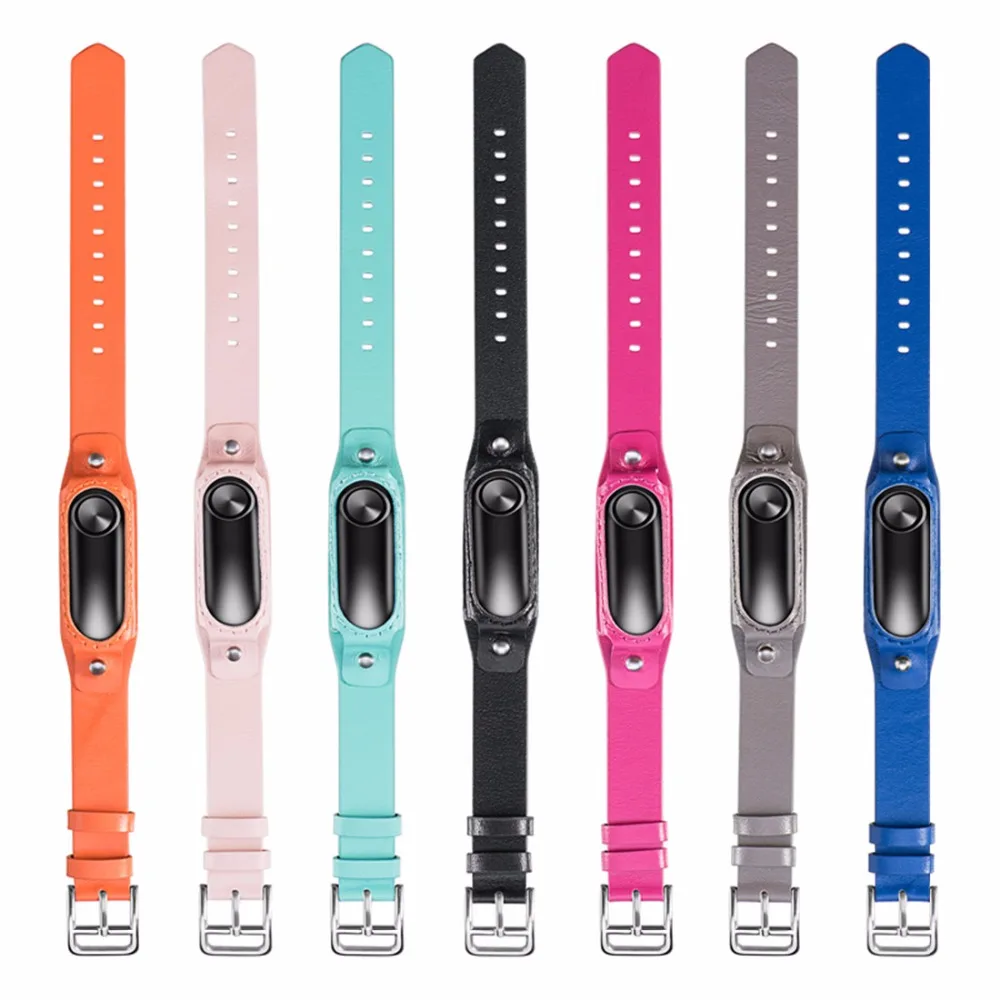 Mi Band 2 кожаный ремешок для Xiaomi mi ремень из натуральной кожи Безвинтовой браслеты