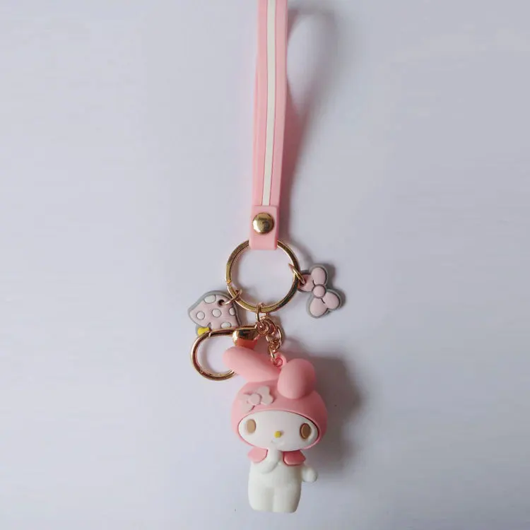 Мультфильм Bad Марка Badtz Maru ПВХ брелок hello kitty Cinnamoroll милый смешной кулон для женщин брелоки llaveros ювелирные изделия Дети Подарки Игрушка