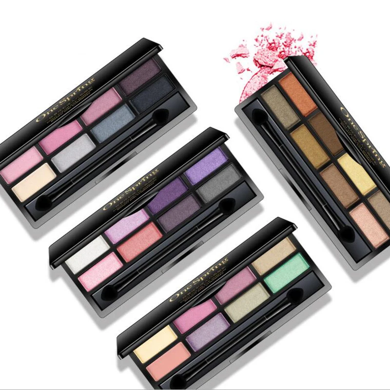 8 цветов Тени для век макияж художественные минеральные мерцающие тени Палитра