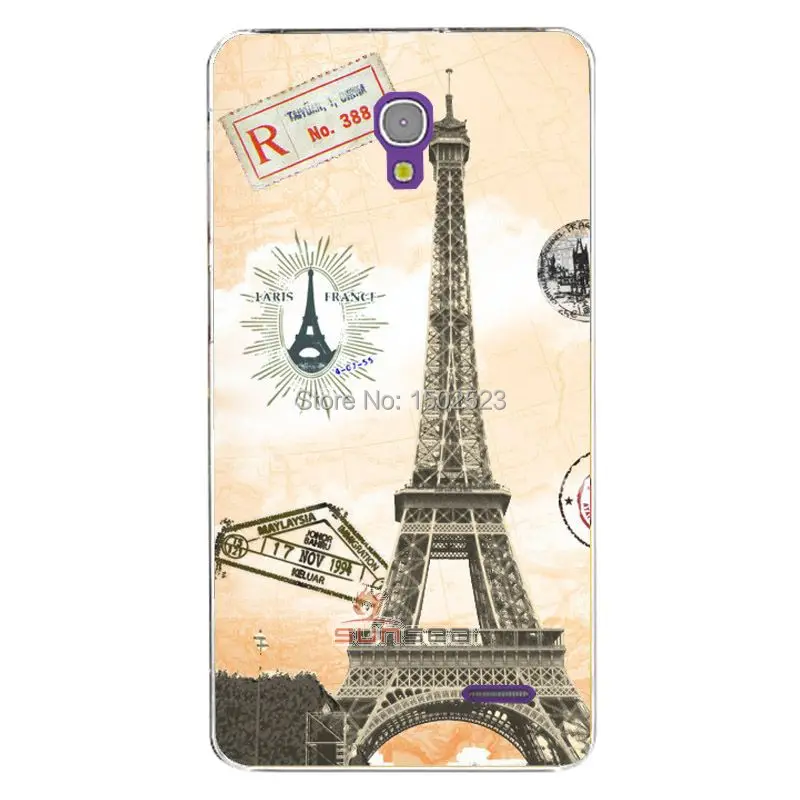 For Alcatel One Touch Pop 2 4.5 5042 5042X 5042D 5042E Case Effiel Tower Cartoon Butterfly Hard Transparent Phone |