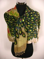 new exquisite beaded peacock velvet silk feeling rayon nylon womens scarves ladies scarf wraps shawls ponchos shawl 6pcslot