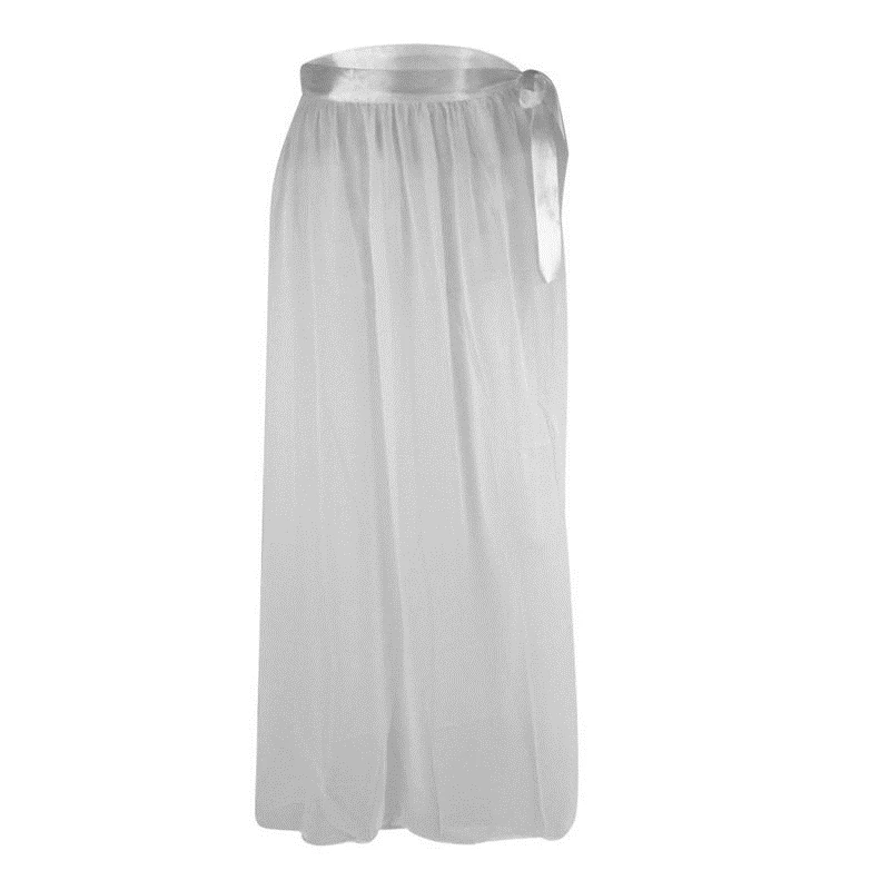 2017 новые модные женские длинные юбки леди разрез сбоку юбка длинная Макси Белый