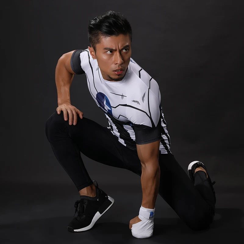 Горячие Капитан Америка футболка 3D с принтом Мстители Железный человек Футболки