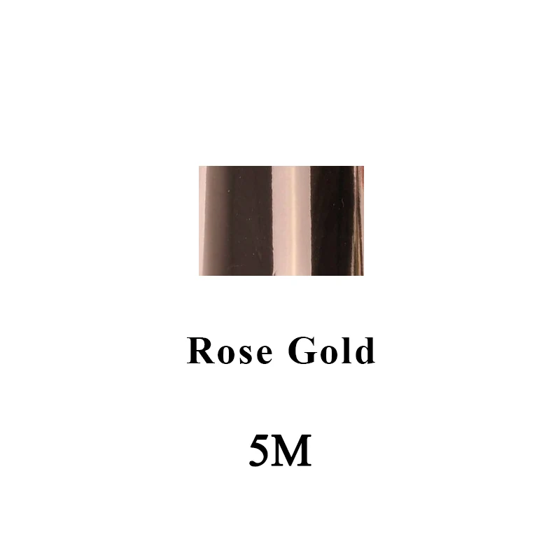 Rose Gold 5 метров/за штуку Металлические Цвет ногтей наклейки-лак для ногтей Обертывания Блестящий Звездное небо Бумага украшение для маникюра «сделай сам» - Цвет: Rose Gold