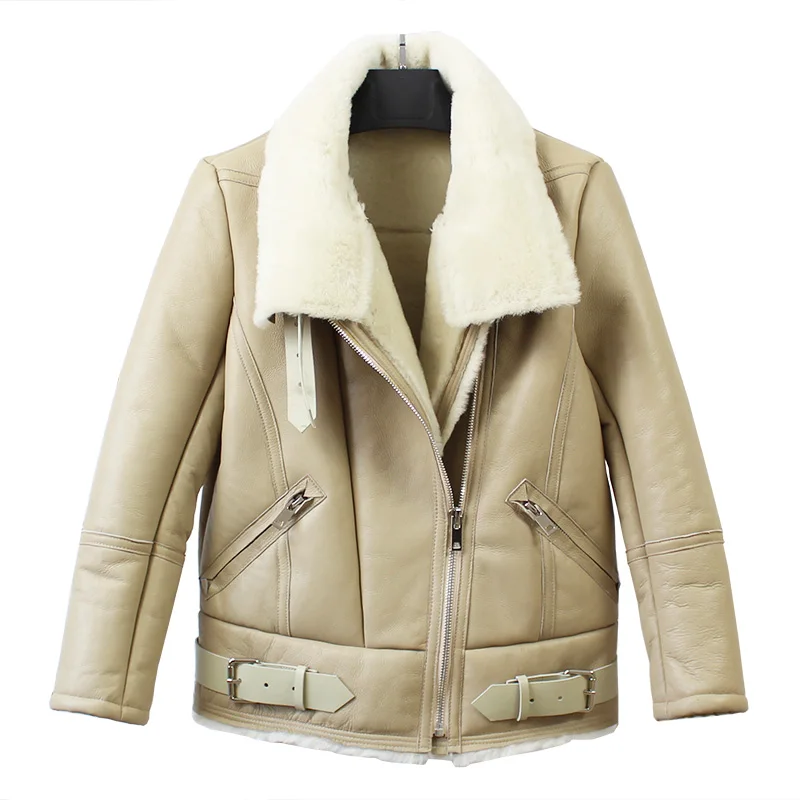 OFTBUY 2019 пальто с натуральным мехом зимняя куртка Женское из натуральной кожи