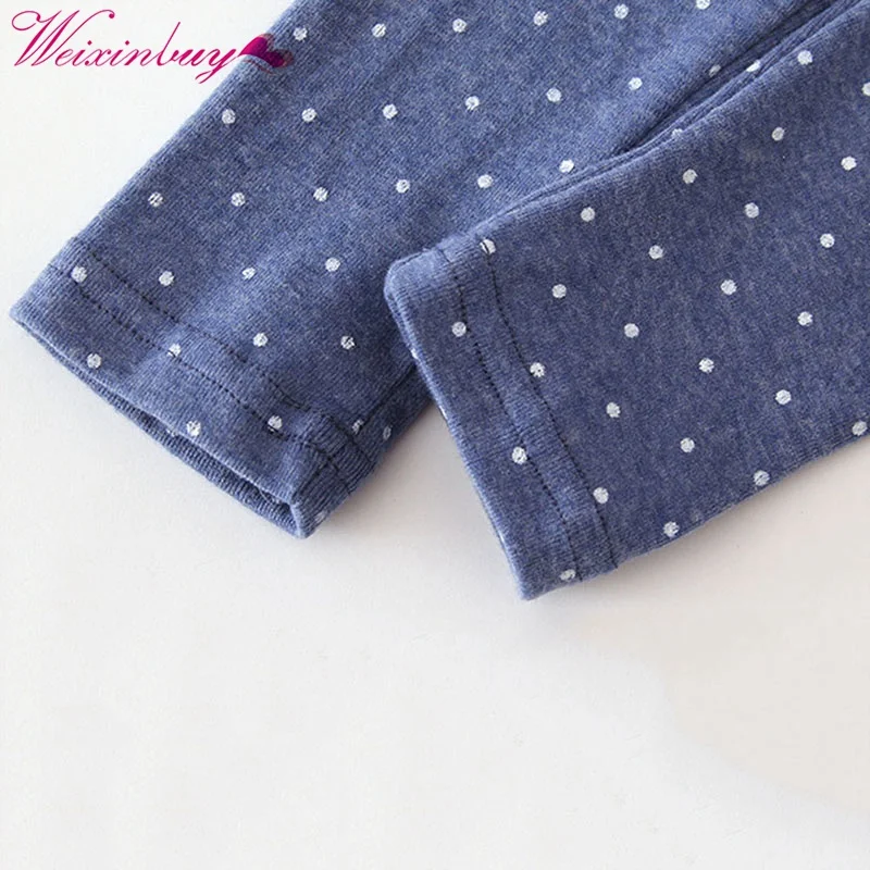 WEIXINBUY/модные однотонные леггинсы; удобная юбка-штаны в горошек для малышей; шерстяная юбка-брюки для девочек; детские брюки