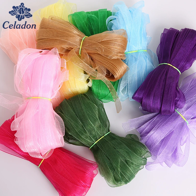 Лента из органзы 10 мм 20 ярдов/партия|organza ribbon|ribbon for weddingribbon ribbon |
