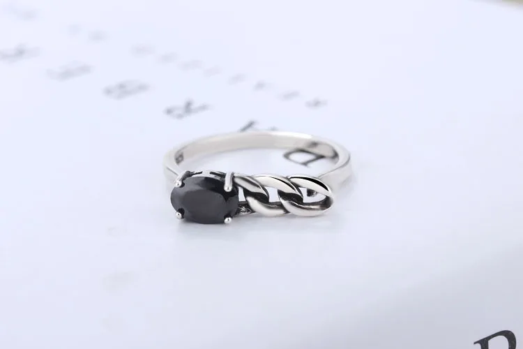 Todorova винтажное ретро-кольцо с черным кристаллом CZ кольцо на палец кольца для