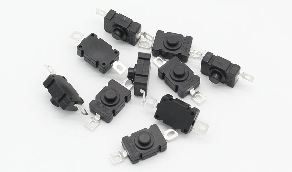 10 шт. KAN-28 1.5A250V переключатели для фонарика самоблокирующиеся SMD типа 18x12 мм кнопочные переключатели 1812-28A