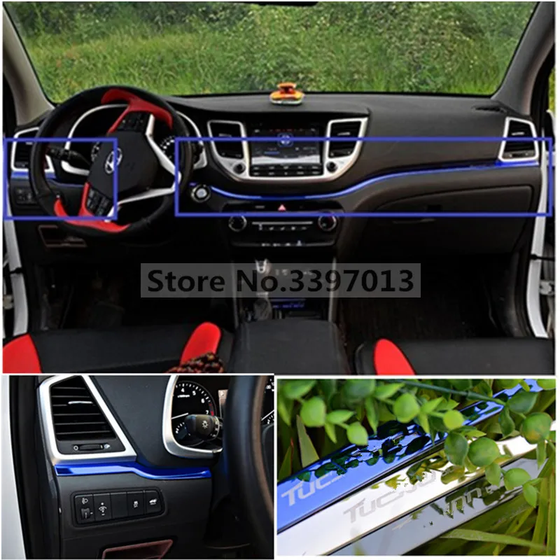 Для автомобиль Hyundai styling Tucson коробка для хранения Glovebox декоративная отделка из нержавеющей стали 2 шт