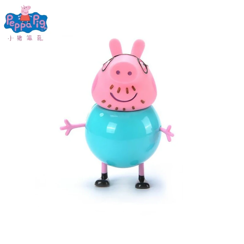 Оригинальная экшн фигурка Peppa Pig семейная упаковка для папы и мамы Pelucia аниме