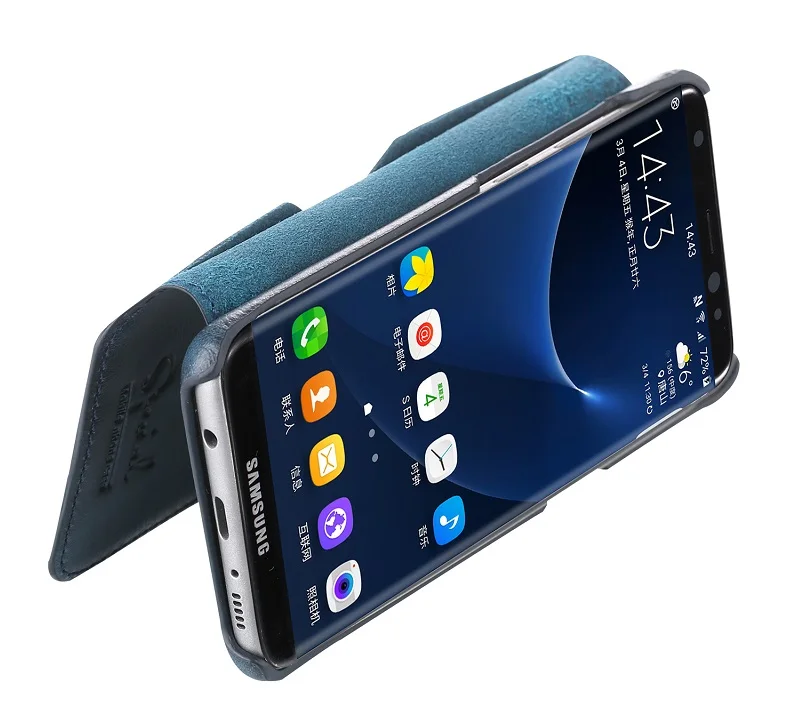 Solque Чехол-книжка из натуральной кожи для samsung Galaxy S8, S9 Plus, S, 8, 9, сотовый телефон, Роскошный Ретро Кожаный чехол-бумажник