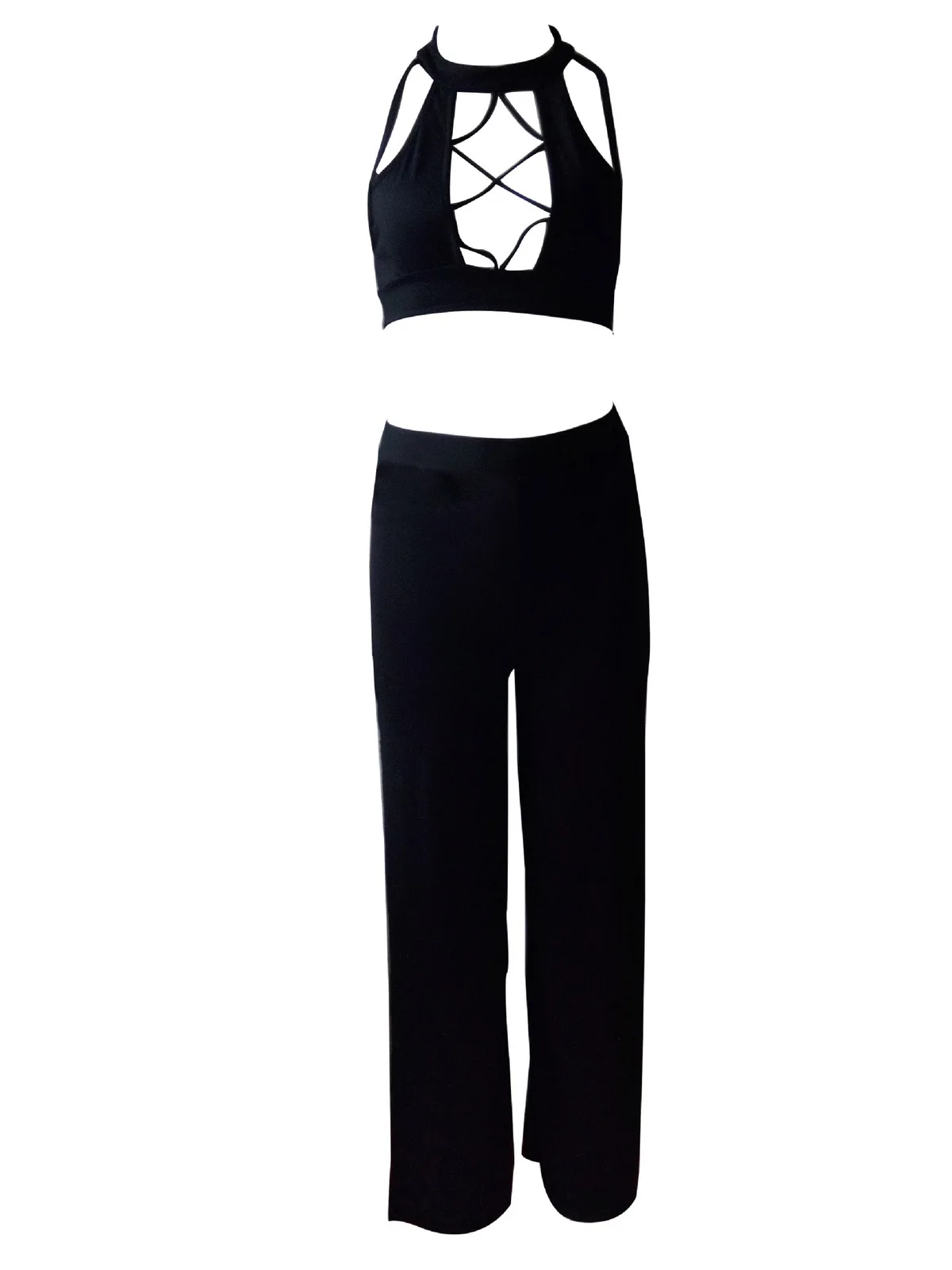 Комбинезон женский комбинезон 2 шт наряды для женщин черный клубный | Женская