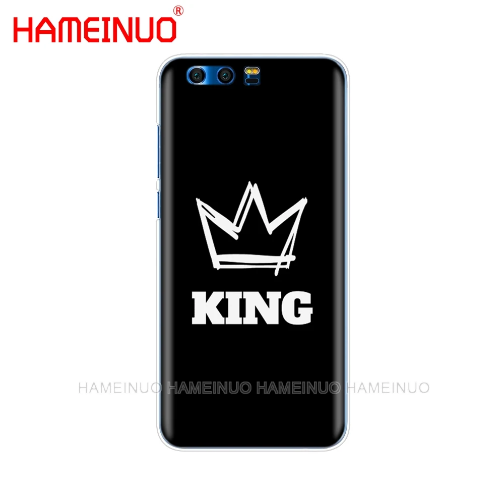 HAMEINUO Король Королева пара чехол для телефона Huawei Honor 10 V10 4A 5A 6A 7A 6C 6X 7X 8 9 LITE|Бамперы|
