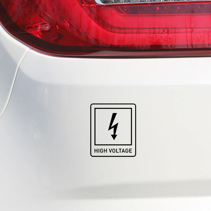 11.4cm * 13.2cm Warning High Voltage Be Careful Car Sticker Vinyl Graphic Decoration | Stickers