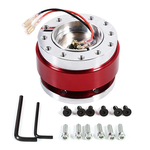 Red 6 отверстий болт мяч гоночный руль Quick Release Hub Volante адаптер съемный оснастки Босс Комплект Универсальный - Цвет: Red