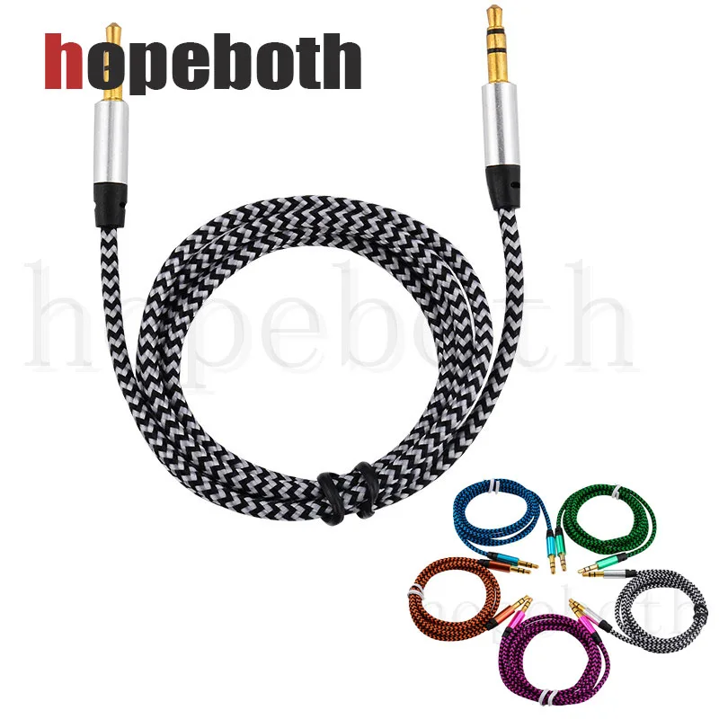 

Braided Audio Auxiliary Cable 3.5mm AUX Extension Male to Male Stereo Car Nylon Cord For Samsung phone PC MP3 Headphone Speaker