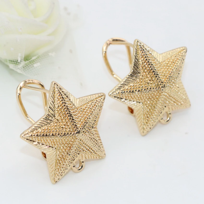 Новое поступление 22 мм серьги-гвоздики со звездой высокое качество матовый