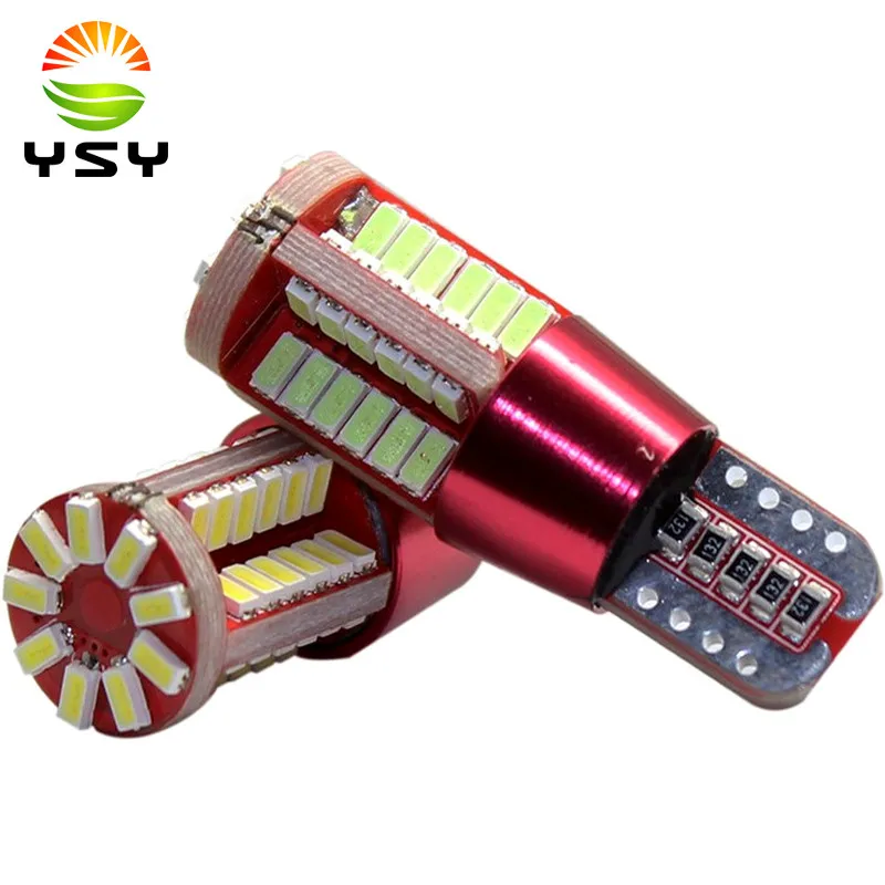 5 шт. Бесплатная Canbus T10 57smd 3014 белый светодиод для W5W 194 168 2825 автомобилей клина